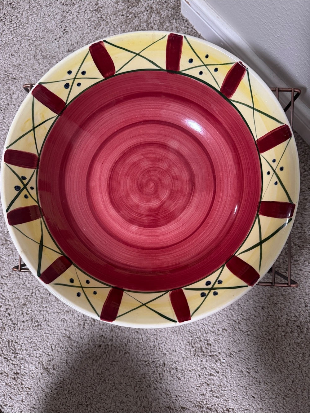 Gail Pittman Natchez Trace 1998 Ceramic 12” Serving Bowl -